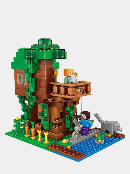 Конструктор Майнкрафт игрушечный дом на дереве, 260 деталей Minecraft ...