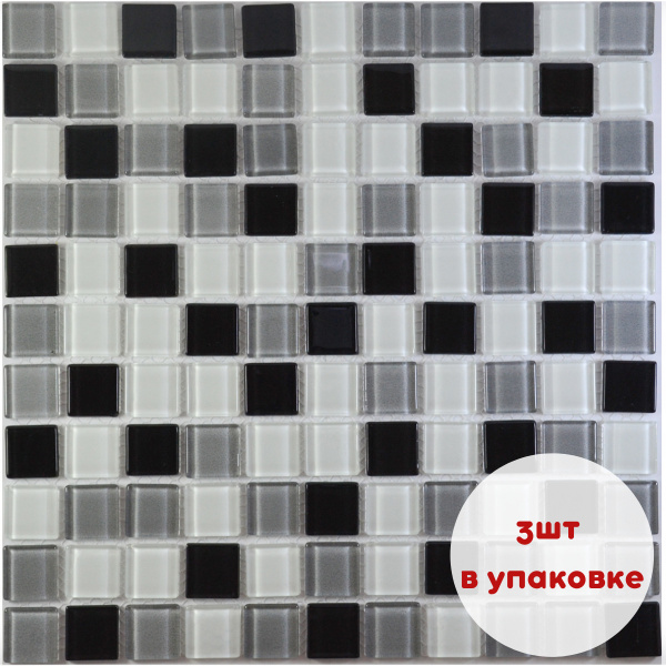 Плитка мозаика Мозаика Стеклянная Glassy / ЦЕНА ЗА 3 ПЛИТКИ / мозайка ...