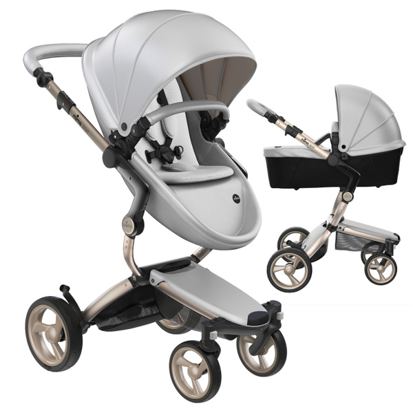 Mima Parasol Ombrello Per Passeggino, Stone White, Protezione UV, Riposizionabile, Adatto A Passeggini Mima
