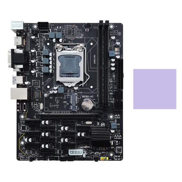 B250 V2.1 Материнская плата для майнинга BTC + Термопрокладка 12XPCIE ...