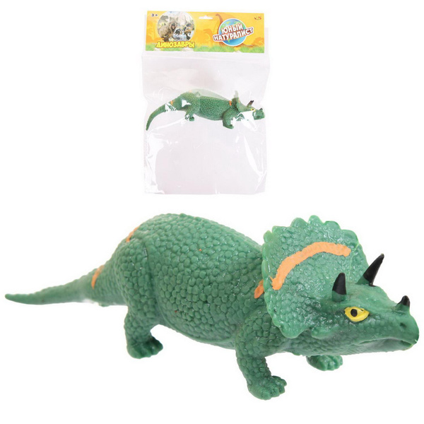Фигурка Abtoys Юный натуралист Динозавр Трицератопс зеленый ...
