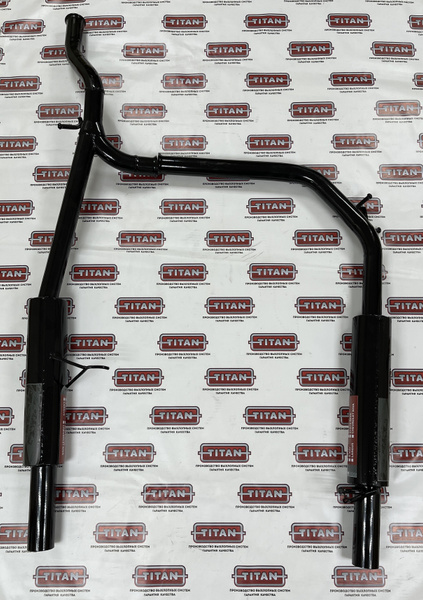 Комплект выхлопной системы паук+резонатор+раздвоенный глушитель(выхлоп ...