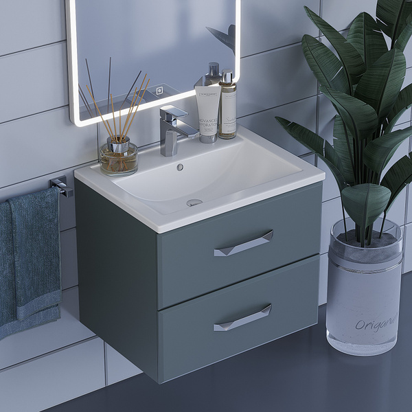 Тумба с раковиной для ванной Uperwood Foster 60х41х34,7 см, подвесная ...