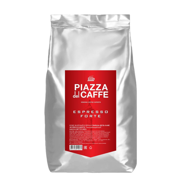 Кофе Piazza Del Caffe Espresso Forte в зернах, 1кг - купить с доставкой ...