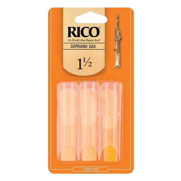 Трости для сопрано саксофона Rico №1,5 (3 шт) - купить с доставкой по ...