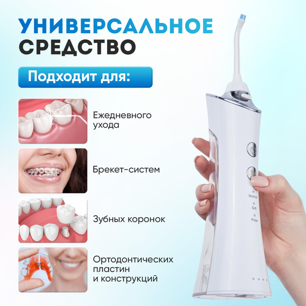 Ирригатор для полости рта портативный / Прибор для чистки зубов ...