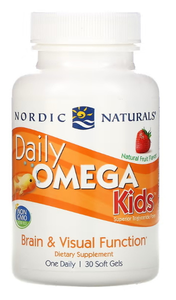 Nordic Naturals детская омега 3 натуральный фруктовый вкус 340 мг, 30 ...