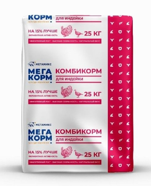 Комбикорм МЕГАКОРМ для индейки "Старт" (ПК-11-1), 25 кг - купить с ...