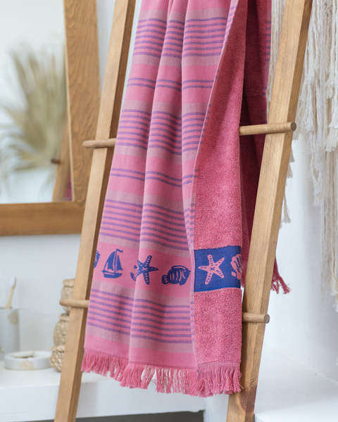 Пляжные полотенца Aisha Home Textile Пештемаль Хлопок, Махровая ткань ...