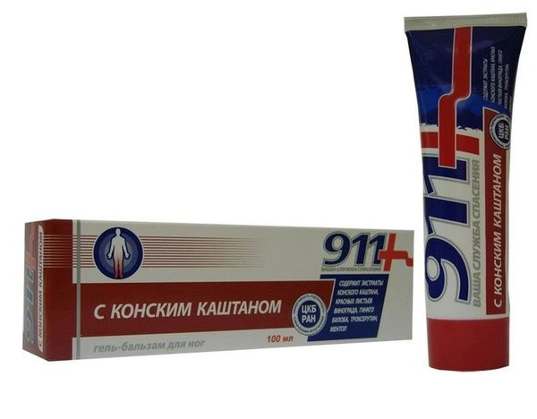 911 Конский каштан гель-бальзам для ног 100мл - 4 шт - купить с ...