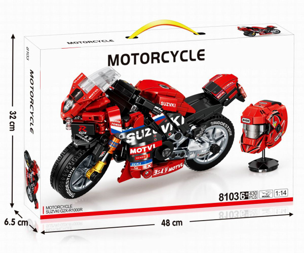Конструктор Technica "Мотоцикл Suzuki G-2X R1000R" 430 деталей ...