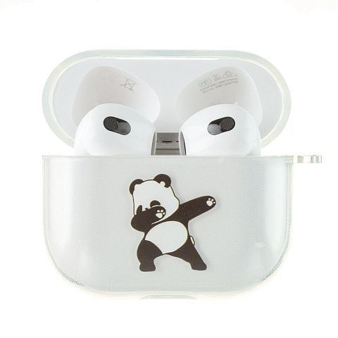 Чехол для наушников AirPods 3 (на Аирподс 3) силиконовый прозрачный с ...