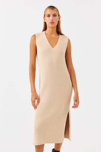 Платье-майка миди вязаное с разрезом befree 2241285550-3-XS, Женский ...