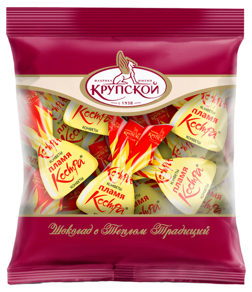Конфеты Фабрика имени Крупской Пламя костра, 200 г, 3 шт - купить с ...