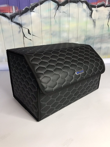 Органайзер в багажник авто из эко кожи черный с логотипом Lada, большой ...