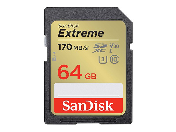 Карта памяти 64ГБ SanDisk Extreme SDXC UHS-I U3 SDSDXV2-064G-GNCIN ...