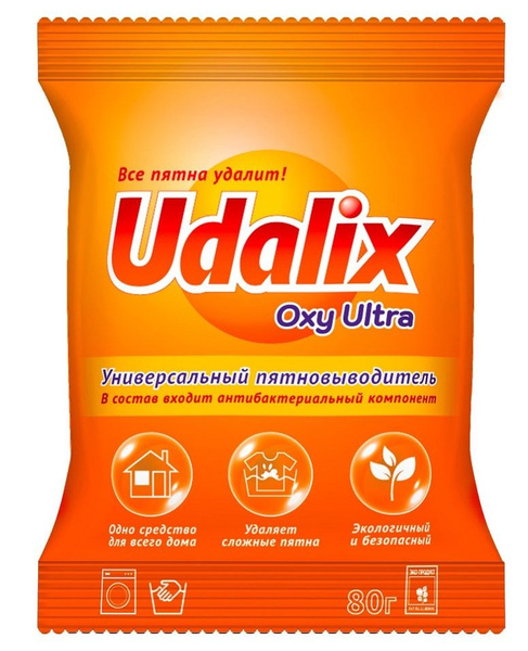 Пятновыводитель Udalix Oxi Ultra 80г - купить с доставкой по выгодным ...