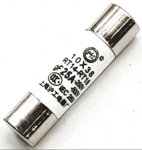 Плавкая вставка - предохранитель керамический 10x38 mm 25А 500 V (10 ...