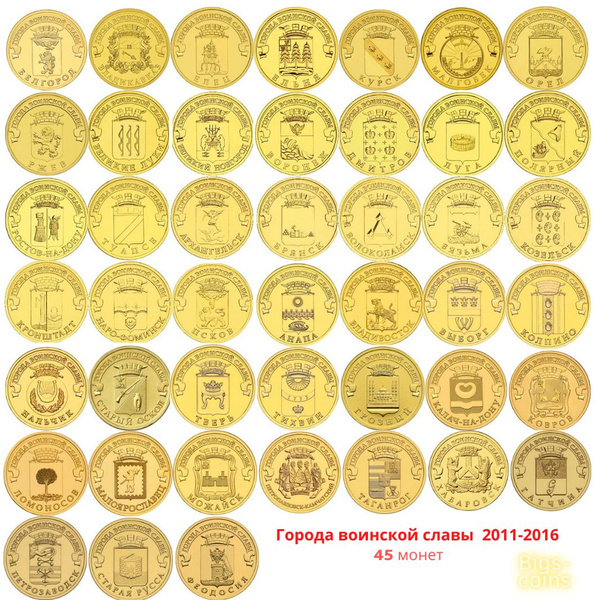 Монета 10 рублей по годам таблица