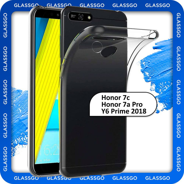 Чехол силиконовый прозрачный, накладка на Honor 7c / 7a pro / Y6 Prime ...