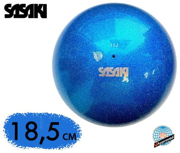Мяч для художественной гимнастики SASAKI, 18.5 см, синий - купить по ...