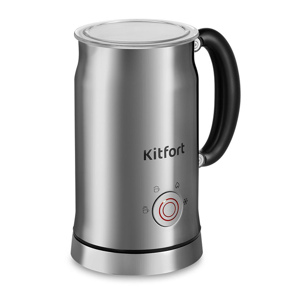 Капучинатор Kitfort КТ-7111, серебристый, вспениватель молока, насадка ...