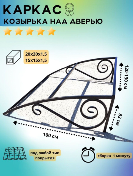 Козырек над крыльцом / Каркас козырька над крыльцом Edgar M2 - купить с ...