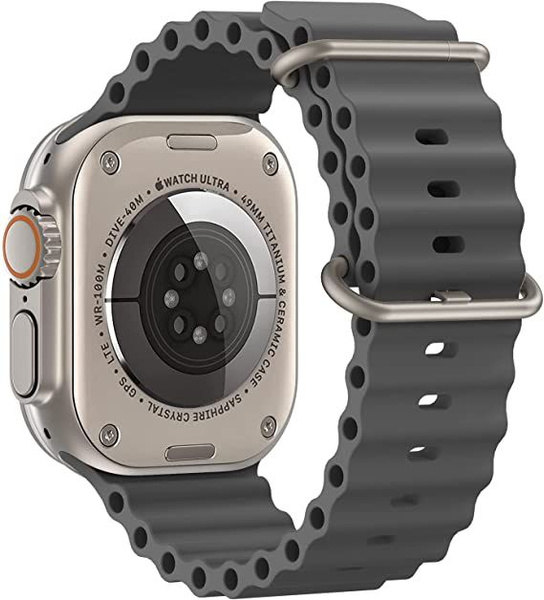 Силиконовый ремешок для часов apple watch 42mm 44mm 45mm 49mm SE Ultra ...