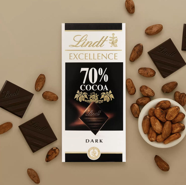 Шоколад Lindt, "Excellence" Dark Chocolate, 70% cocoa, 100 г - купить с ...