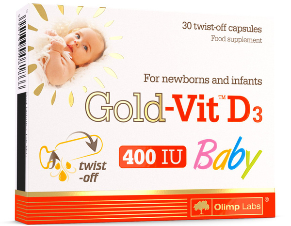 Витамин D для новорожденных и младенцев Olimp Labs Gold-Vit D3 Baby 50 ...