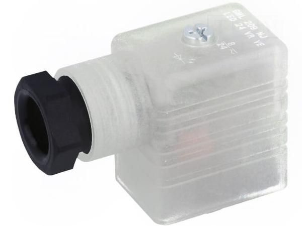 Разъем HIRSCHMANN 933929100 GML 209 NJ LED 24 VR YE BLACK соленоидный ...