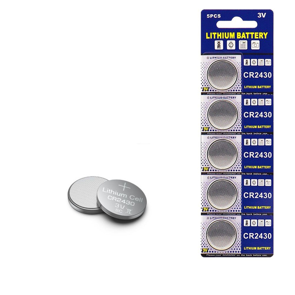 Литиевая батарейка CR2430, 3V. 5 штук в блистере. Lithium Battery ...