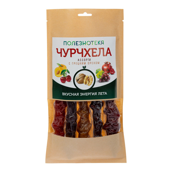 Чурчхела с грецким орехом Полезнотека ассорти, 5 шт купить на OZON по ...