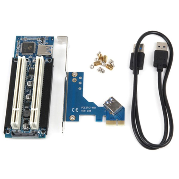Адаптер PCI-E - PCI Карта захвата с поддержкой слотов PCIE - 2 PCI ...