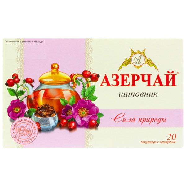 Чай в пакетиках черный Азерчай Сила природы Шиповник, 20 пак - купить с ...