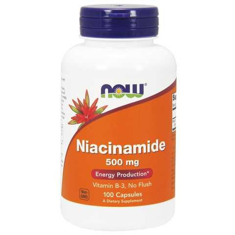 Now Foods Ниацинамид, 500 мг, 100 растительных капсул - купить с ...