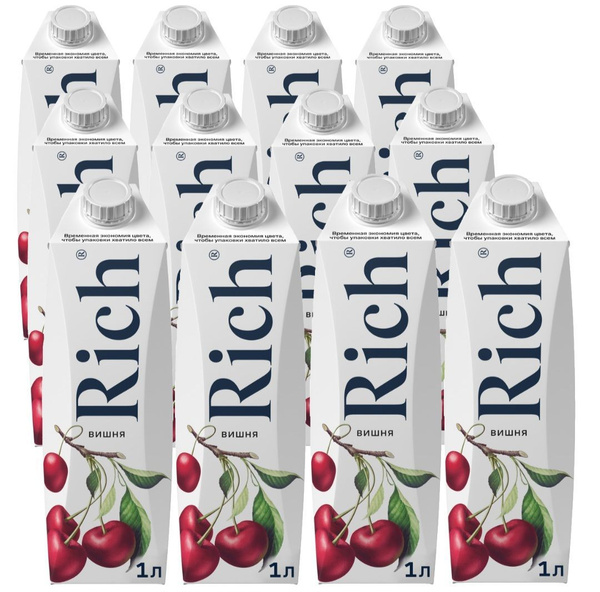Сок Rich (Рич) Вишня 1 л по 12 шт - купить с доставкой по выгодным ...