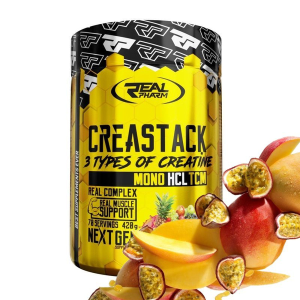 Креатиновый комплекс Real Pharm Crea Stack, порошок 420г (Манго ...