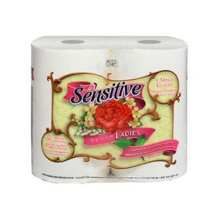 Туалетная бумага, Sensitive Ladies, 5 слоёв, 180 листов, 4 рулона ...