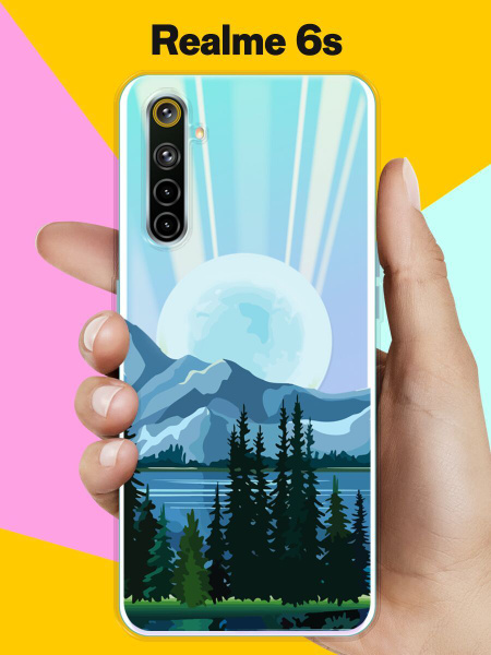 Силиконовый чехол на realme 6s Луна / для Реалми 6с - купить с ...