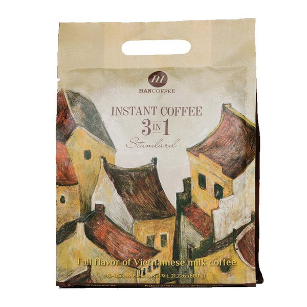 Растворимый кофе 3 в 1 в пакетиках HanCoffee - Standard Instant, 600 г ...