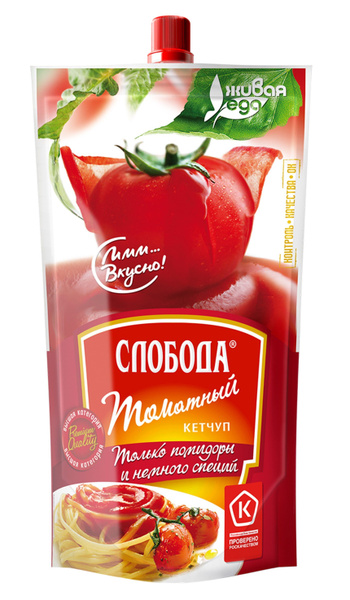Кетчуп Слобода Томатный Высшей категории, 320 г - купить с доставкой по ...