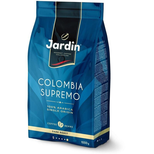 Jardin Кофе в зернах Colombia supremo, 1 кг - купить с доставкой по ...