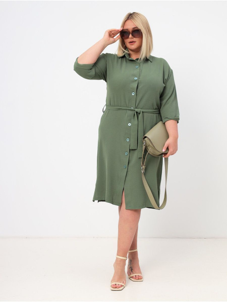 Платье AFRI хаки 50 50, Женский, На любой сезон, размер 50, материал ...