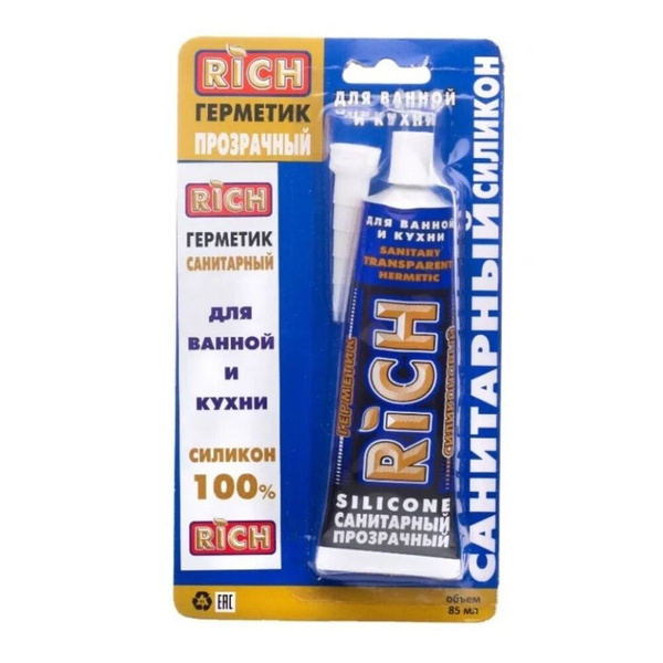 Силиконовый Герметик RICH, Для наличников, прозрачный - купить по ...