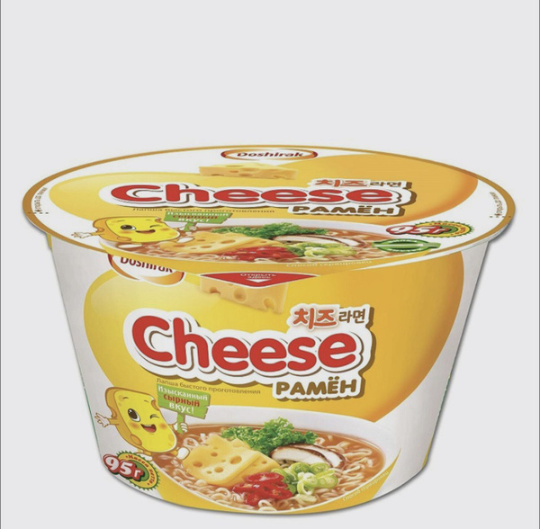 Доширак лапша Cheese (Чис)рамён с сыром чашка 8 шт - купить с доставкой ...