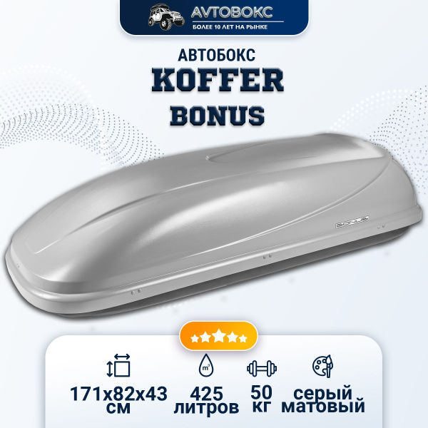 Багажный бокс (автобокс) KOFFER 430_матовый_55286 - купить по доступным ...