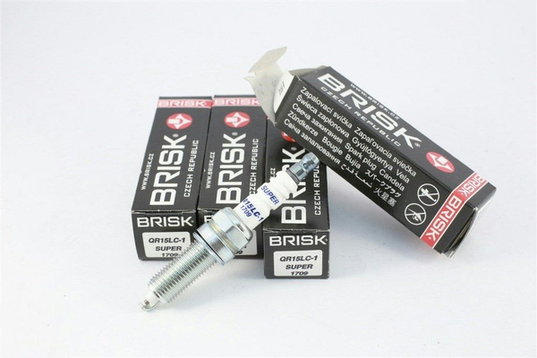 Свечи зажигания, комплект 4 шт. BRISK Super QR15LC1 (1709) (LZKR6AGP-E ...
