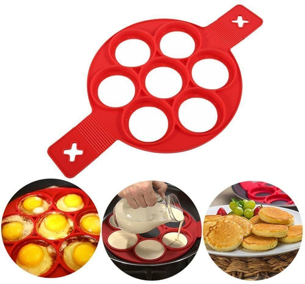Силиконовая форма для выпечки, жарки ровных яиц, блинчиков с 7 ...