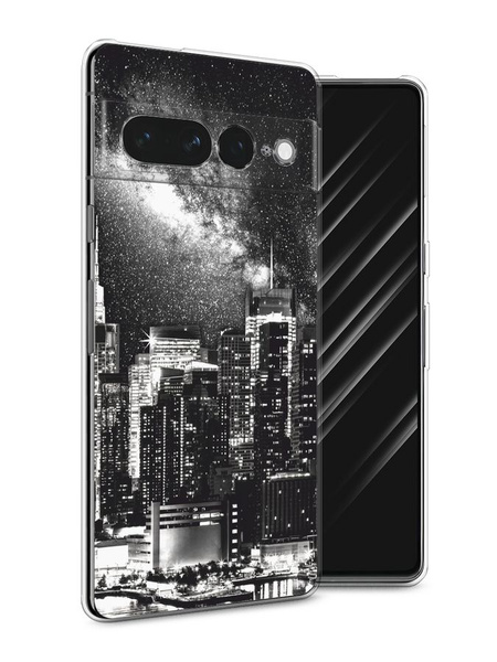 Силиконовый чехол на Google Pixel 7 Pro / Гугл Пиксель 7 Про - "Ночной ...